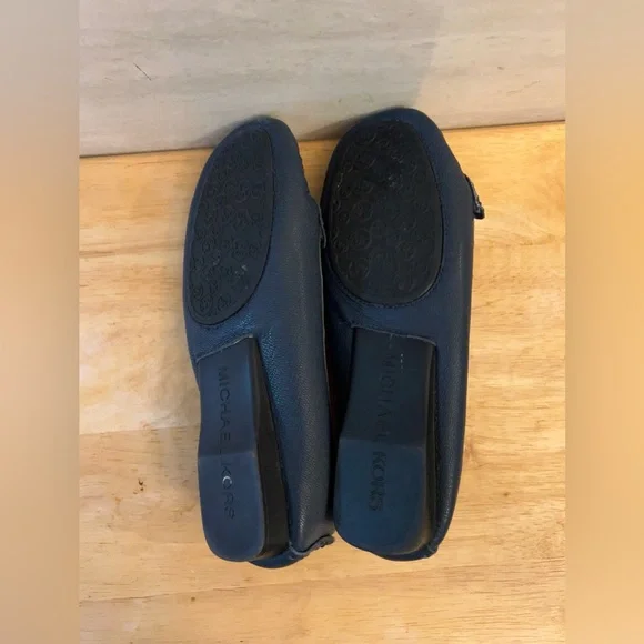 Michael Kors Hamilton Leather Loafers Metallic Gold-Decorative Lock - Picture 10 of 12